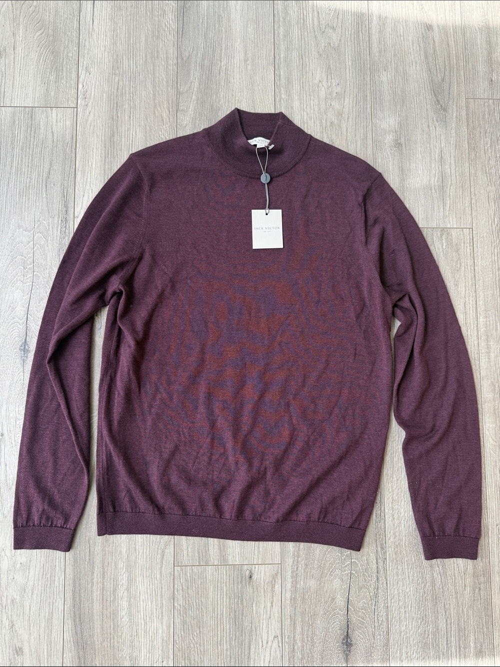 Brand New Mens Jack Victor Long Sleeve Wool/Silk/Cashmere Blend NWT